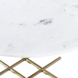 Pembroke Gold/White Cocktail Table by Crestview at Eve Furniture