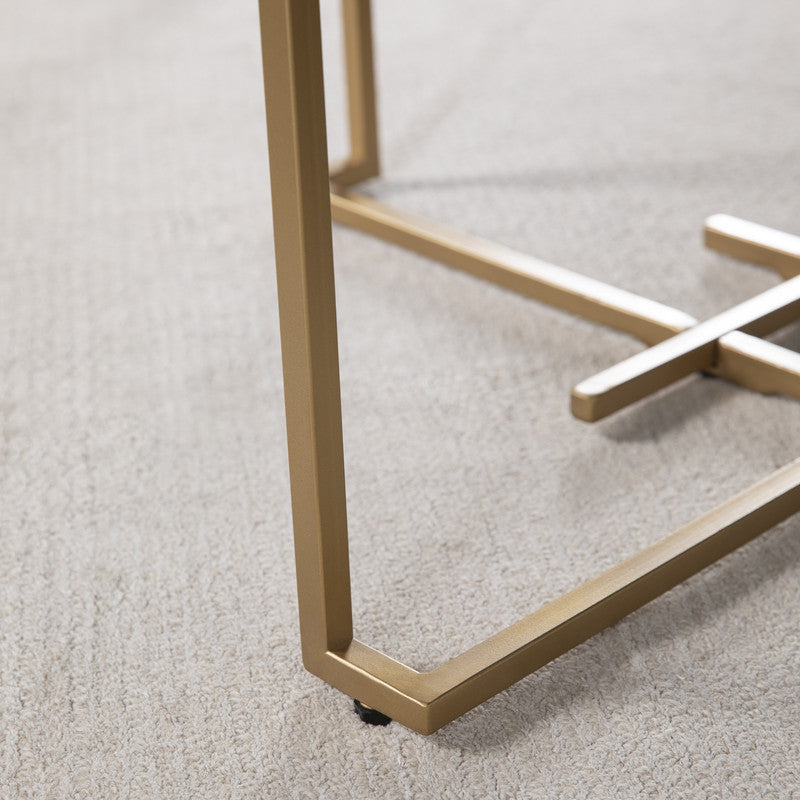 Pembroke Gold/White Cocktail Table by Crestview at Eve Furniture