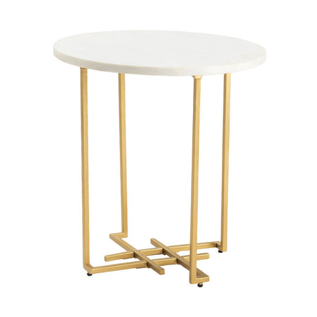 Pembroke Gold/White End Table by Crestview at Eve Furniture