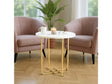 Pembroke Gold/White End Table by Crestview at Eve Furniture