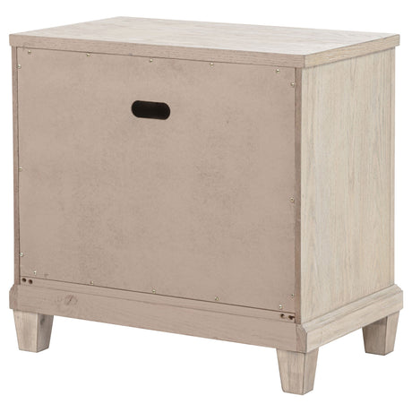 Pembroke Washed Oak 2-drawer Nightstand Bedside Table by Coaster at Eve Furniture