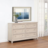 Pembroke Washed Oak 6-drawer Bedroom Dresser Cabinet by Coaster at Eve Furniture