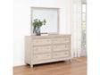 Pembroke Washed Oak 6-drawer Bedroom Dresser with Mirror by Coaster at Eve Furniture