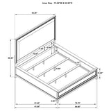 Pembroke Washed Oak 66-inch California King Panel Bed by Coaster at Eve Furniture
