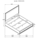 Pembroke Washed Oak 66-inch Eastern King Panel Bed by Coaster at Eve Furniture
