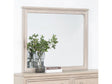 Pembroke Washed Oak Dresser Mirror by Coaster at Eve Furniture