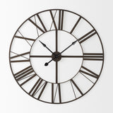 Pender Black Iron Round Wall Clock by Mercana at Eve Furniture