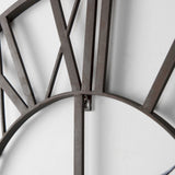 Pender Black Iron Round Wall Clock by Mercana at Eve Furniture