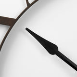 Pender Black Iron Round Wall Clock by Mercana at Eve Furniture
