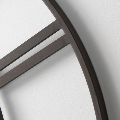 Pender Black Iron Round Wall Clock by Mercana at Eve Furniture