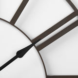 Pender Black Iron Round Wall Clock by Mercana at Eve Furniture