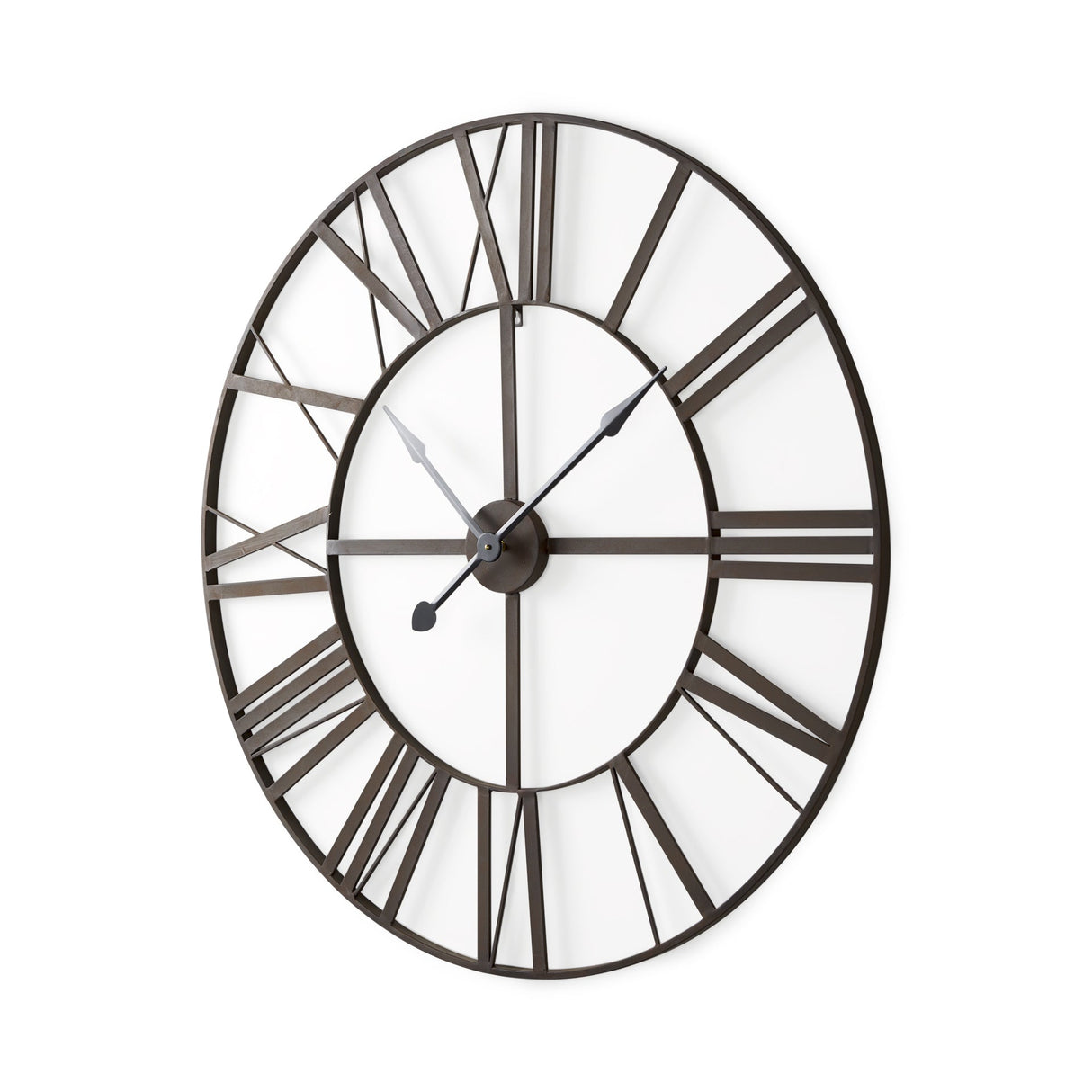 Pender Black Iron Round Wall Clock by Mercana at Eve Furniture