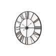 Pender Black Iron Round Wall Clock by Mercana at Eve Furniture