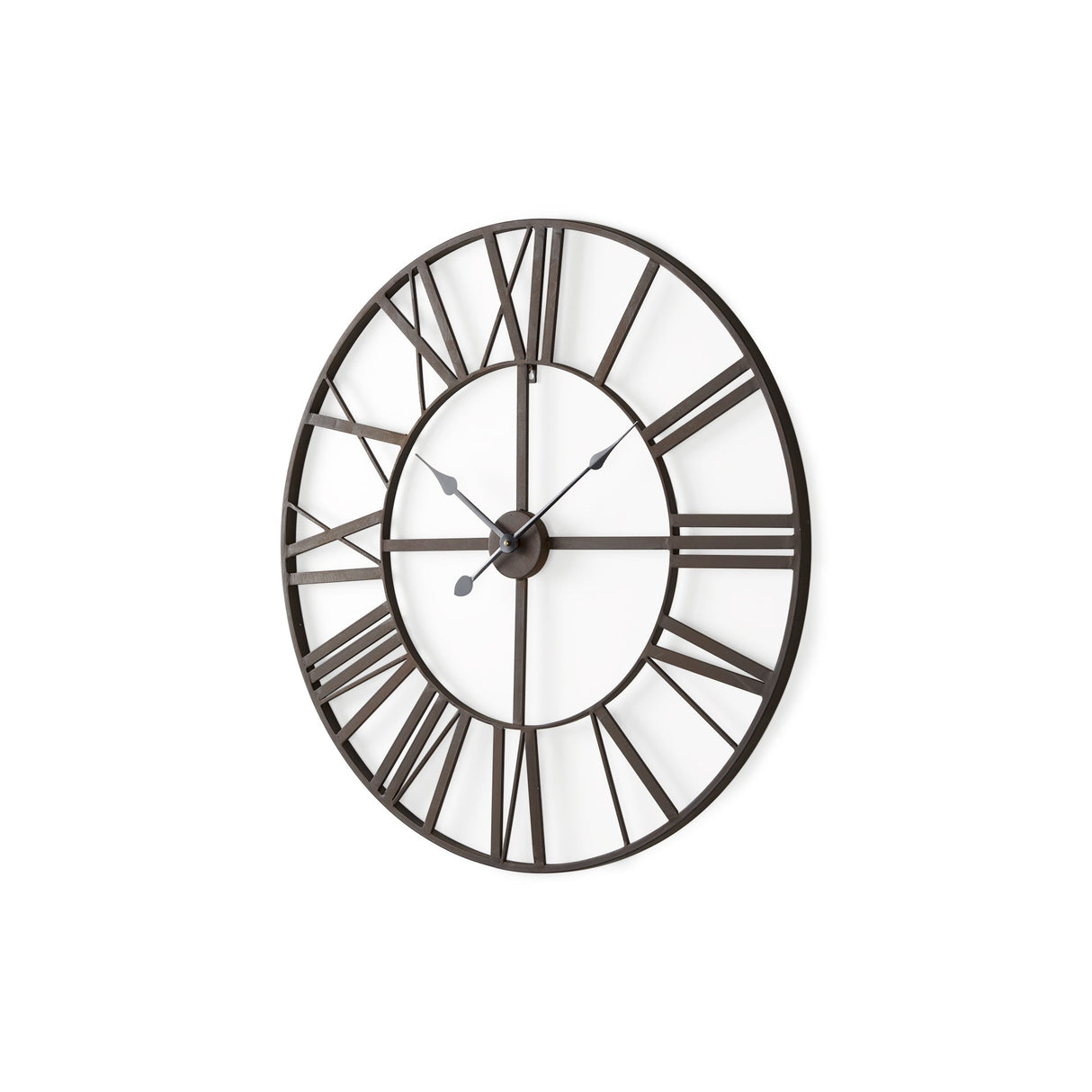 Pender Black Iron Round Wall Clock by Mercana at Eve Furniture