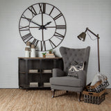 Pender Round Giant Oversized Industrial Wall Clock by Mercana at Eve Furniture