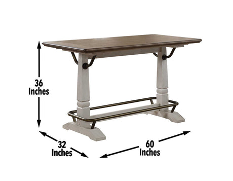 Pendleton Ivory/Honey Oak Counter Height Dining Set by Steve Silver at Eve Furniture