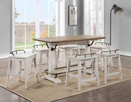 Pendleton Ivory/Honey Oak Counter Height Dining Set by Steve Silver at Eve Furniture