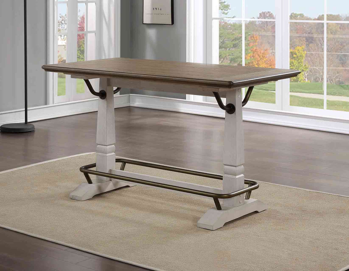 Pendleton Ivory/Honey Oak Counter Height Dining Set by Steve Silver at Eve Furniture