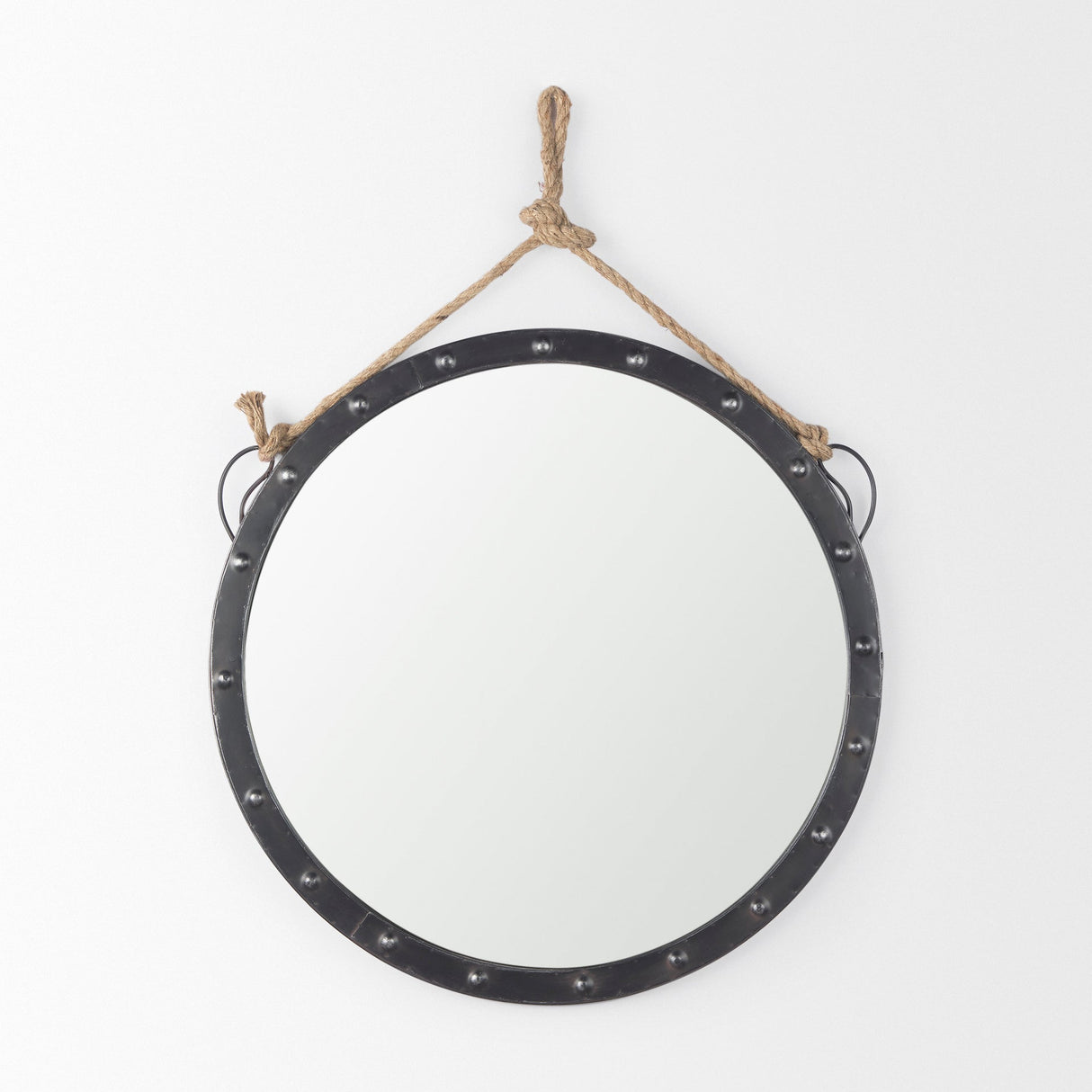 Pendula Round Metal Frame Mirror by Mercana at Eve Furniture