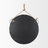 Pendula Round Metal Frame Mirror by Mercana at Eve Furniture