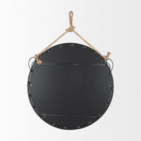 Pendula Round Metal Frame Mirror by Mercana at Eve Furniture