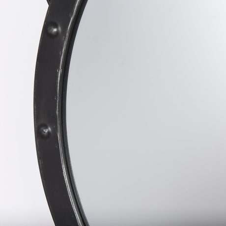 Pendula Round Metal Frame Mirror by Mercana at Eve Furniture