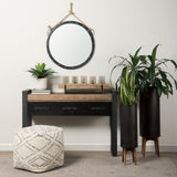 Pendula Round Metal Frame Mirror by Mercana at Eve Furniture