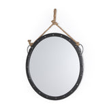 Pendula Round Metal Frame Mirror by Mercana at Eve Furniture
