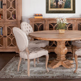 Penelope 21" Dining Chair in Beige Linen with Napoleon Legs, Set of 2 by Home Trends & Design at Eve Furniture