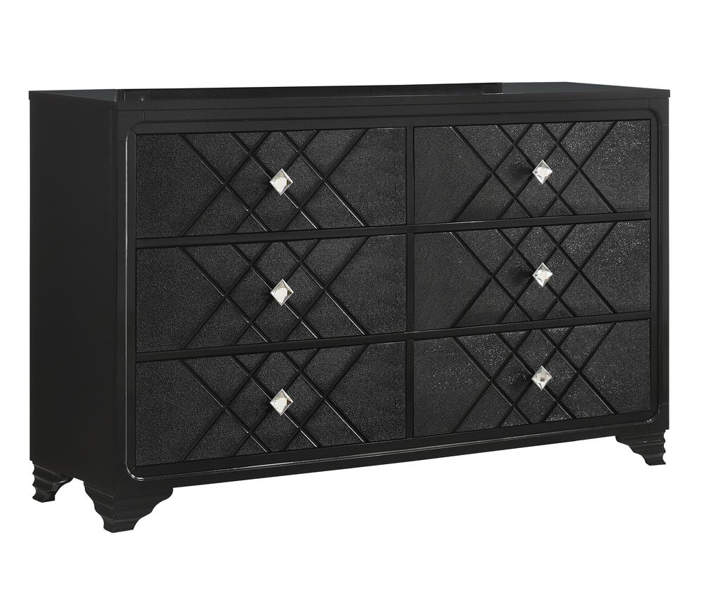 Penelope Black 6-Drawer Dresser