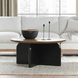 Penelope Natural Brown/Black Coffee Table by Classic Home at Eve Furniture