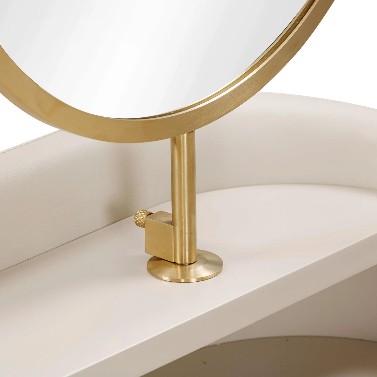 Penelope Performance Vegan Leather Wrapped Vanity Desk by TOV Furniture at Eve Furniture