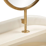 Penelope Performance Vegan Leather Wrapped Vanity Desk by TOV Furniture at Eve Furniture