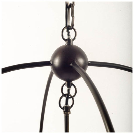 Penhill Black and Wooden Three Bulb Chandelier by Mercana at Eve Furniture
