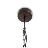 Penhill Black and Wooden Three Bulb Chandelier by Mercana at Eve Furniture