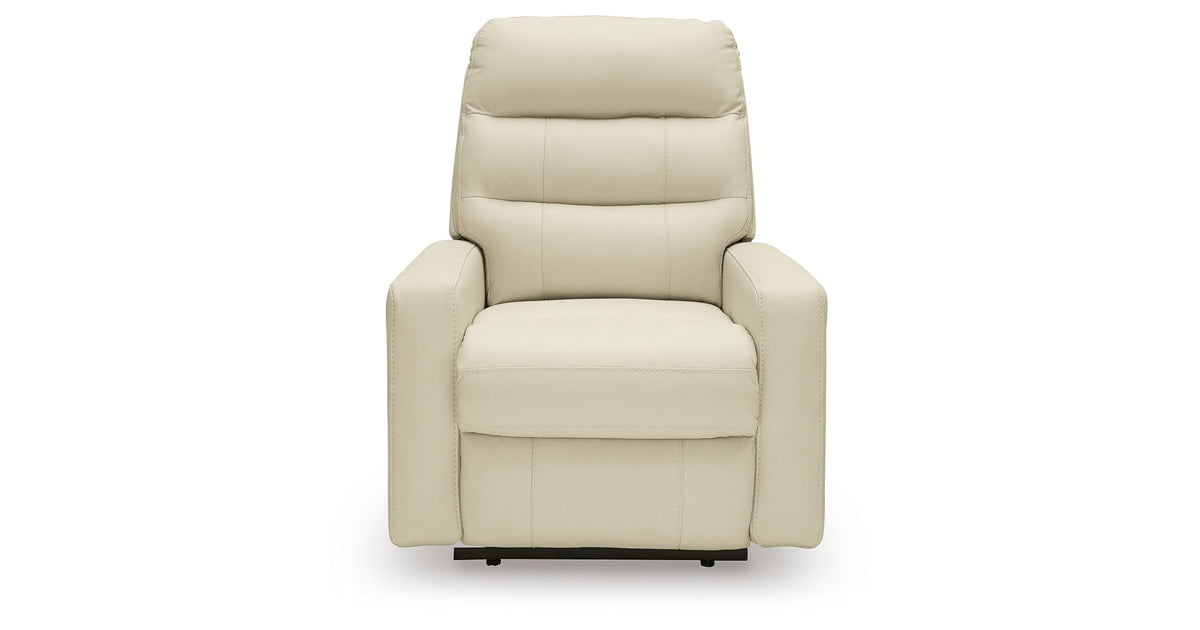 Pennacle Pier Canvas Power Recliner by Ashley at Eve Furniture