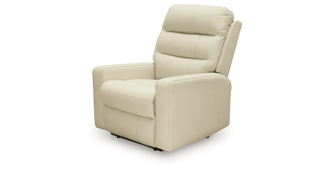 Pennacle Pier Canvas Power Recliner by Ashley at Eve Furniture