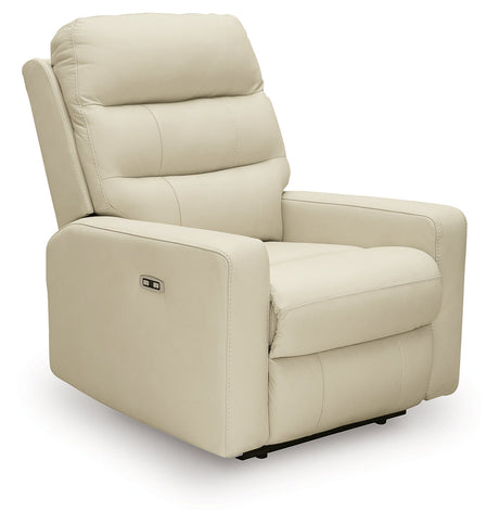 Pennacle Pier Canvas Power Recliner by Ashley at Eve Furniture