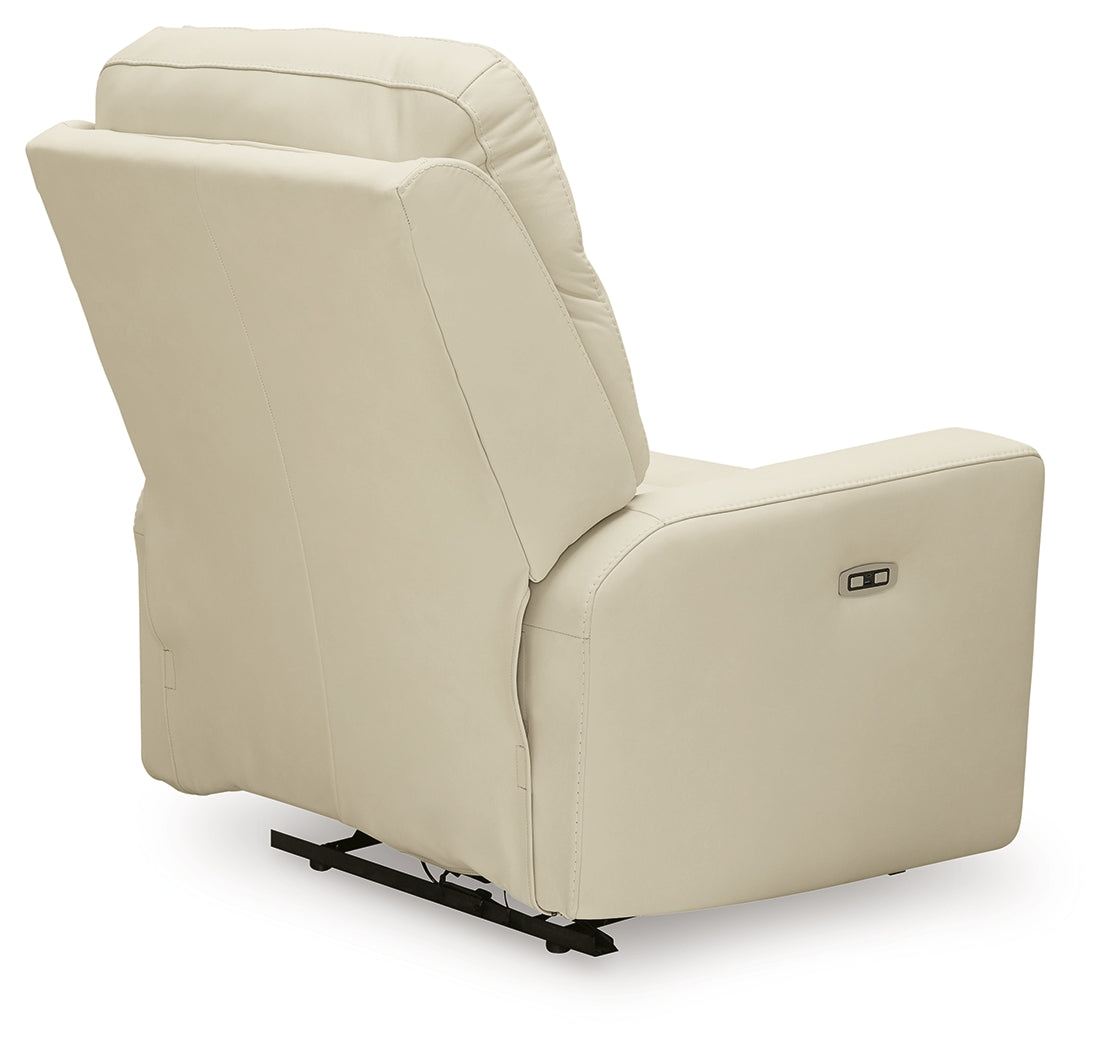 Pennacle Pier Canvas Power Recliner by Ashley at Eve Furniture