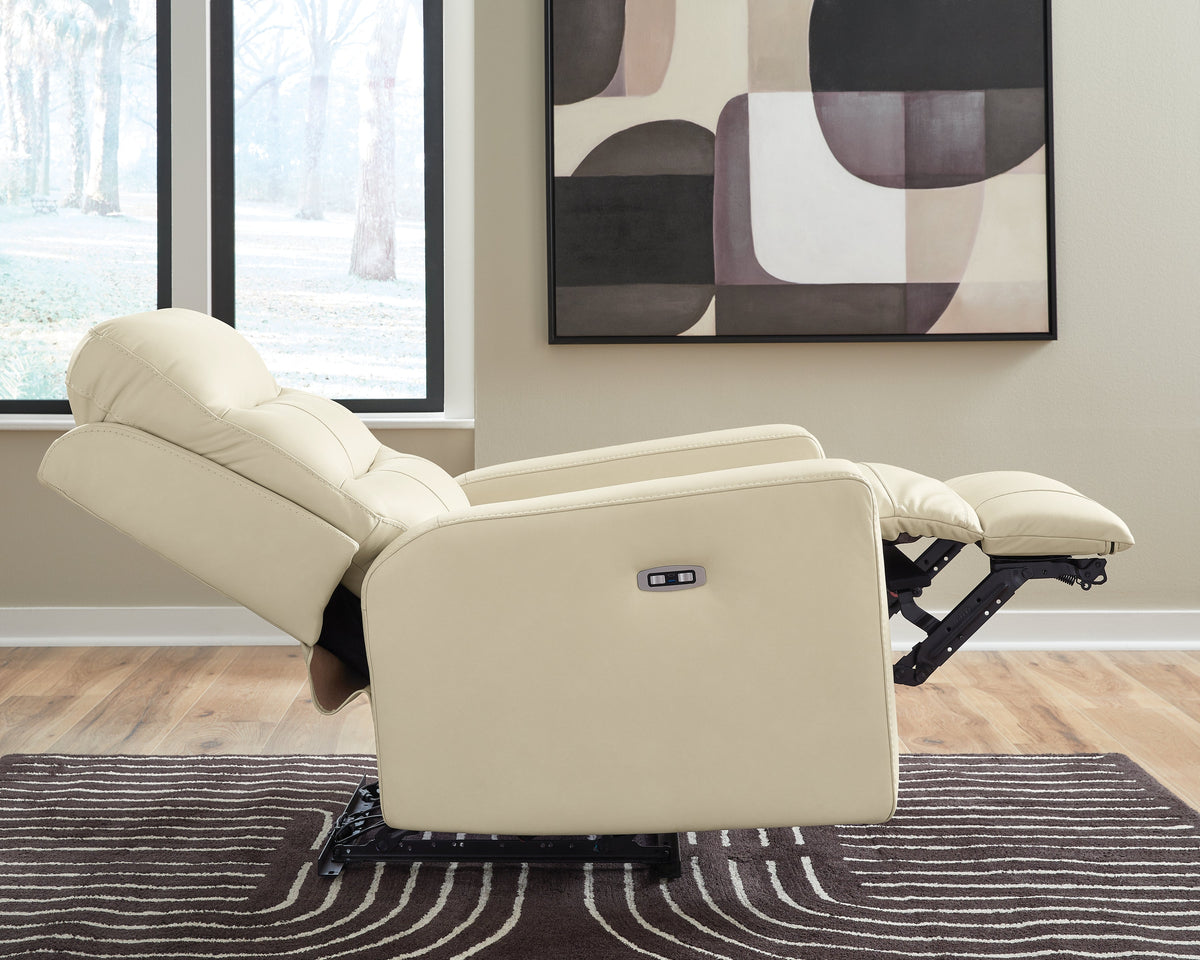 Pennacle Pier Canvas Power Recliner by Ashley at Eve Furniture