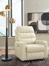 Pennacle Pier Canvas Power Recliner by Ashley at Eve Furniture