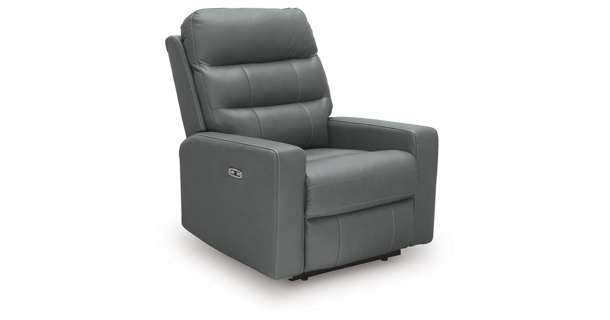 Pennacle Pier Tideon Power Recliner by Ashley at Eve Furniture