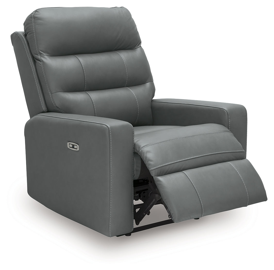 Pennacle Pier Tideon Power Recliner by Ashley at Eve Furniture
