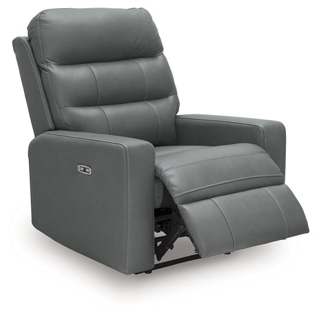 Pennacle Pier Tideon Power Recliner by Ashley at Eve Furniture