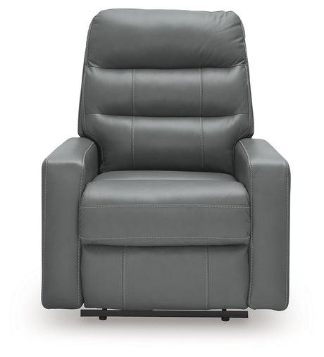 Pennacle Pier Tideon Power Recliner by Ashley at Eve Furniture