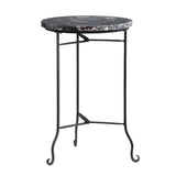 Pennington Black/Brown Petrified Wood Accent Table by Crestview at Eve Furniture