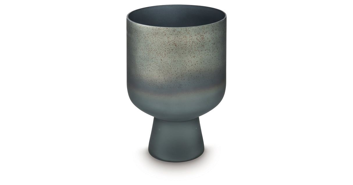 Pennmore Antique Blue Vase by Ashley at Eve Furniture