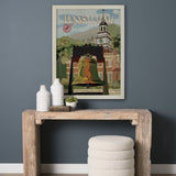 Pennsylvania Go USA (L) by Mercana Studio a Hand Embellished Decograph Framed Art Print by Mercana at Eve Furniture
