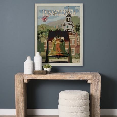Pennsylvania Go USA (L) by Mercana Studio a Hand Embellished Decograph Framed Art Print by Mercana at Eve Furniture