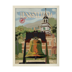 Pennsylvania Go USA (L) by Mercana Studio a Hand Embellished Decograph Framed Art Print by Mercana at Eve Furniture
